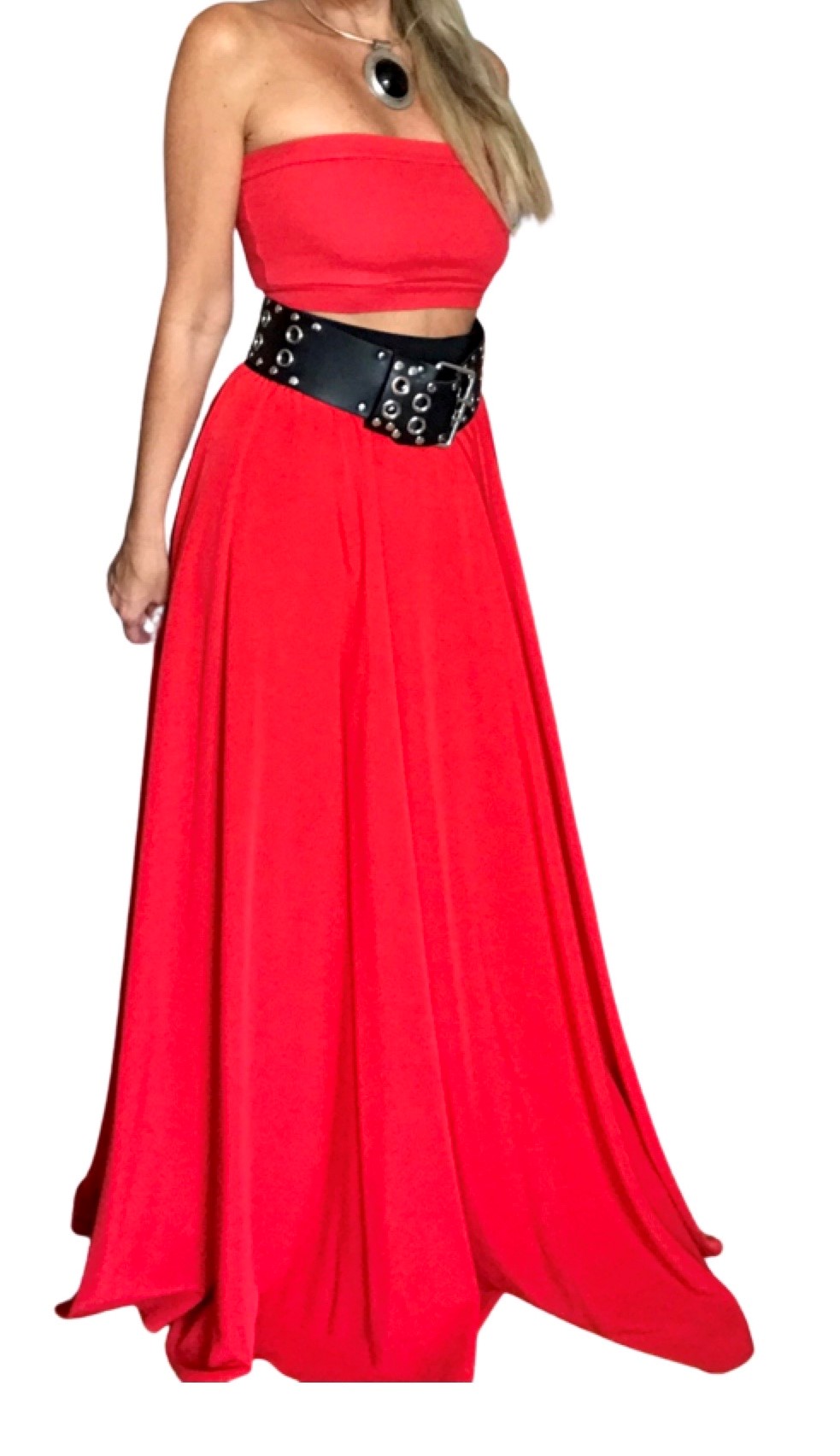 Dlouhá letní sukně - maxi sukně BOROS SK-L-RED 08